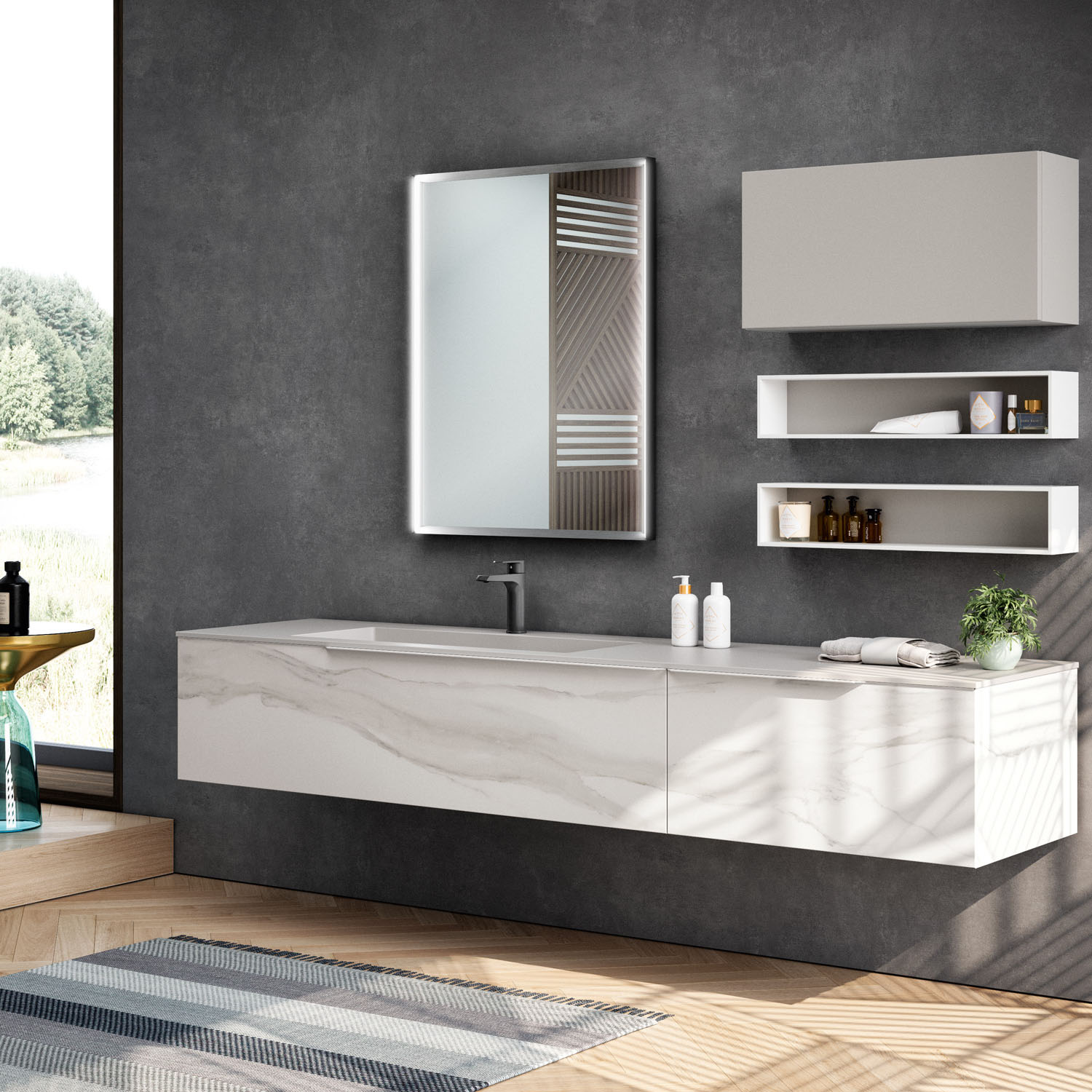 Mobile bagno sospeso Eclipse 04 Gruppo Geromin