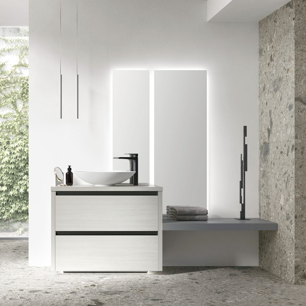 Mobile bagno con lavabo integrato Riva 02 Gruppo Geromin