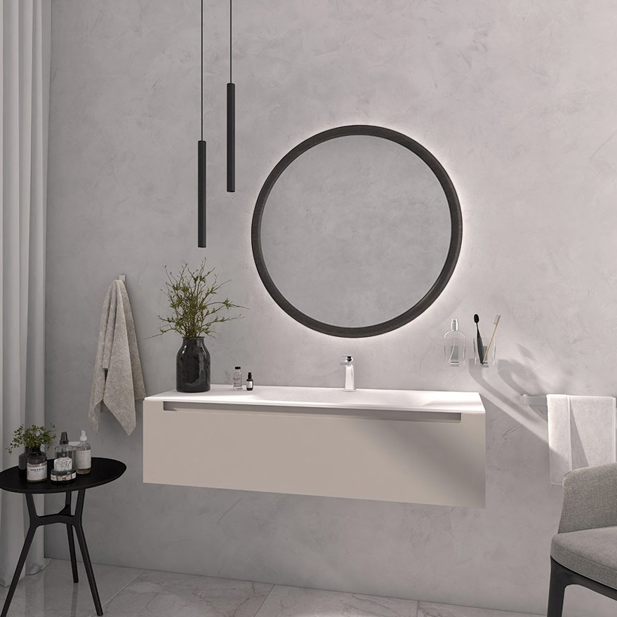 Specchiera tonda con cornice Rubino Koh-I-Noor