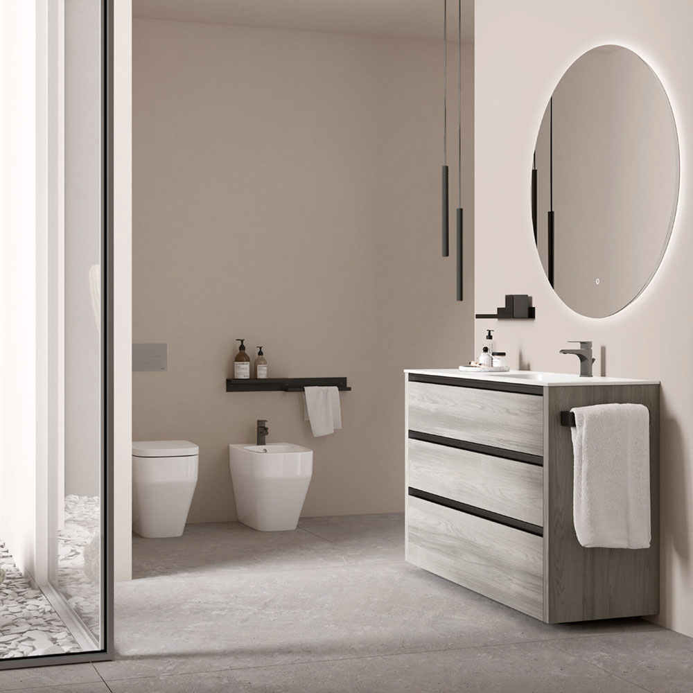 Mobile bagno con lavabo integrato Riva 04 Gruppo Geromin