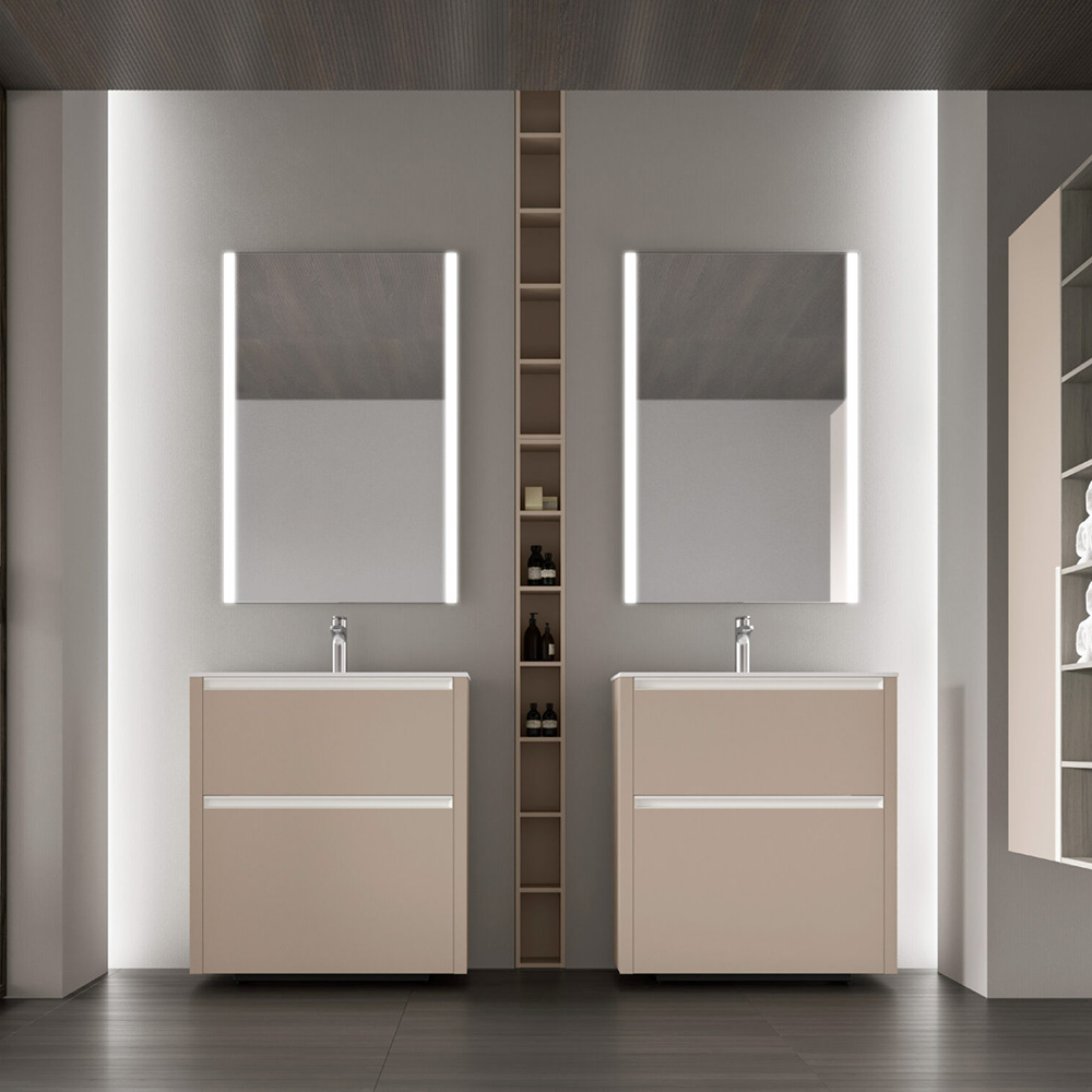 Coppia di mobili bagno Riva 06 Gruppo Geromin