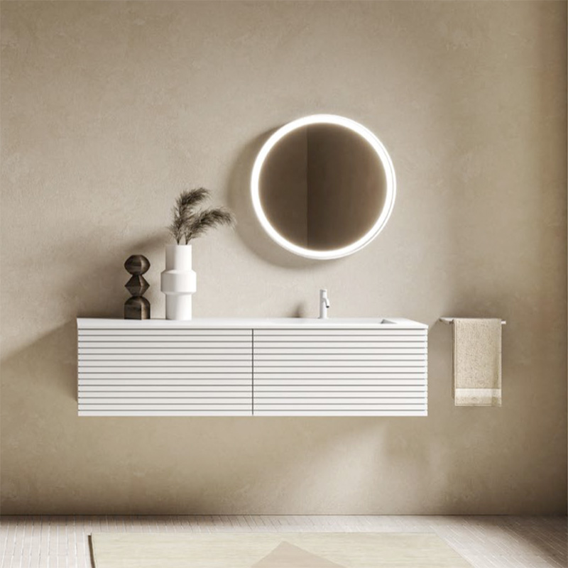 Mobile bagno con lavabo integrato sospeso More Moab80