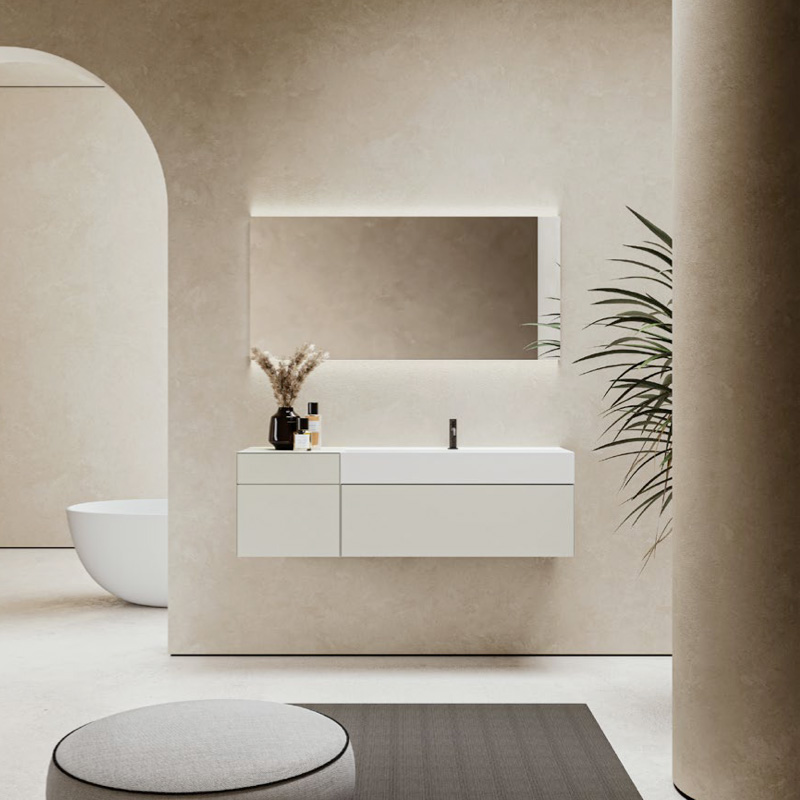 Mobile bagno sospeso con lavabo integrato Less Moab80