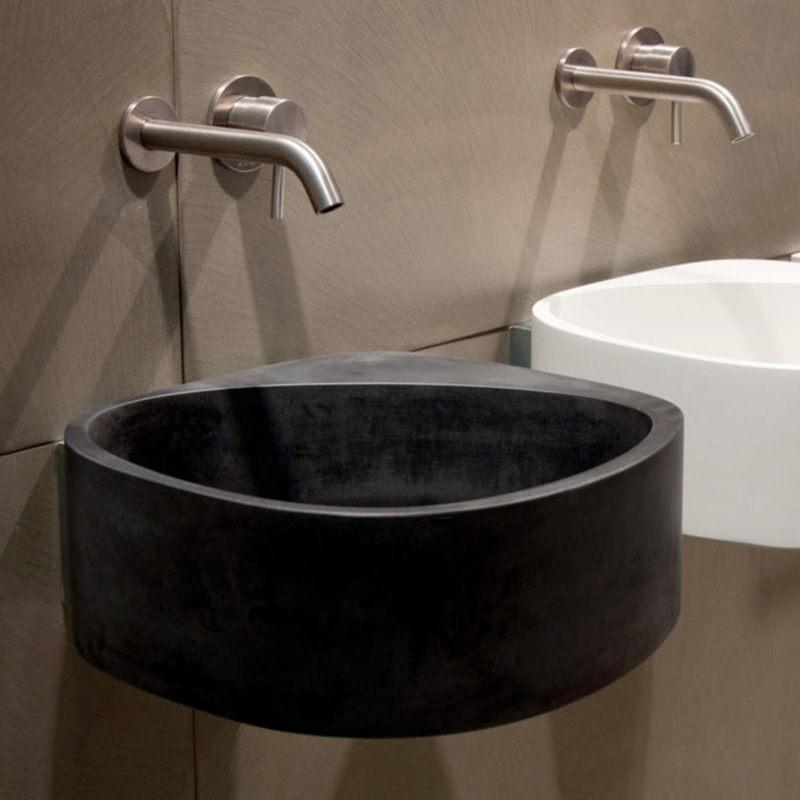 Lavabo sospeso in calcestruzzo Elletre Moab80