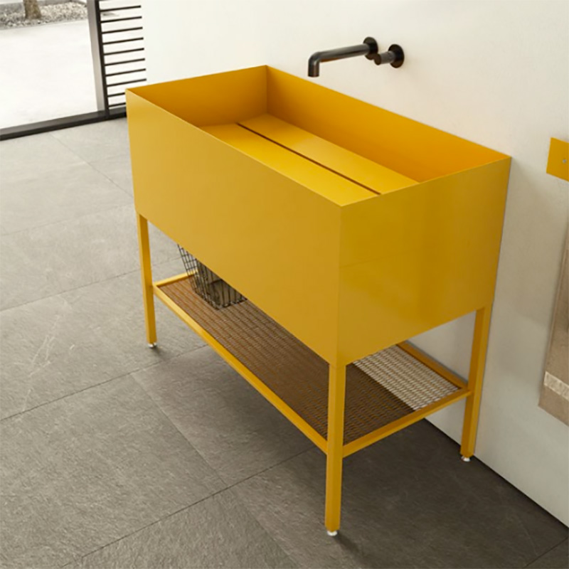 Lavabo freestanding in acciaio verniciato Moab80