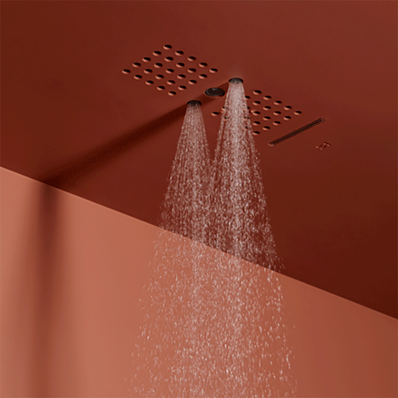 Soffione ad incasso nascosto con quattro funzioni Ghost Combi antoniolupi