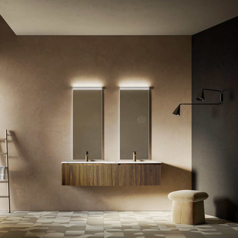 Mobile bagno sospeso con due lavabi Vertigo Evolution 14