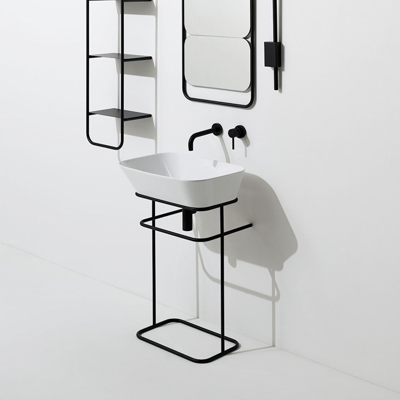 Lavabo rettangolare con struttura Wave 04 Simas