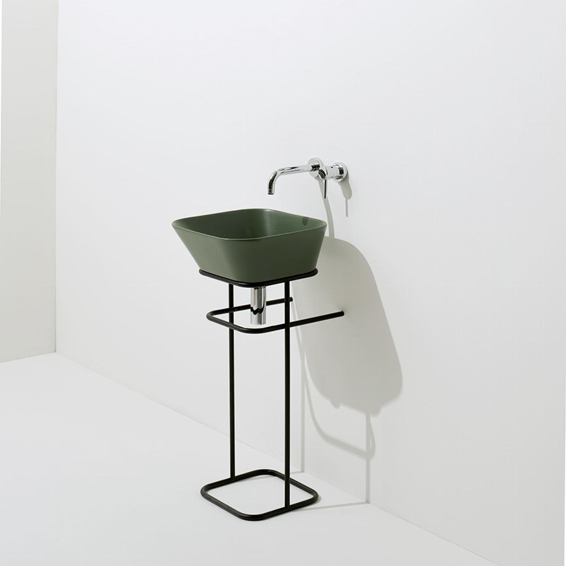 Lavabo quadrato con struttura Wave 03 Simas