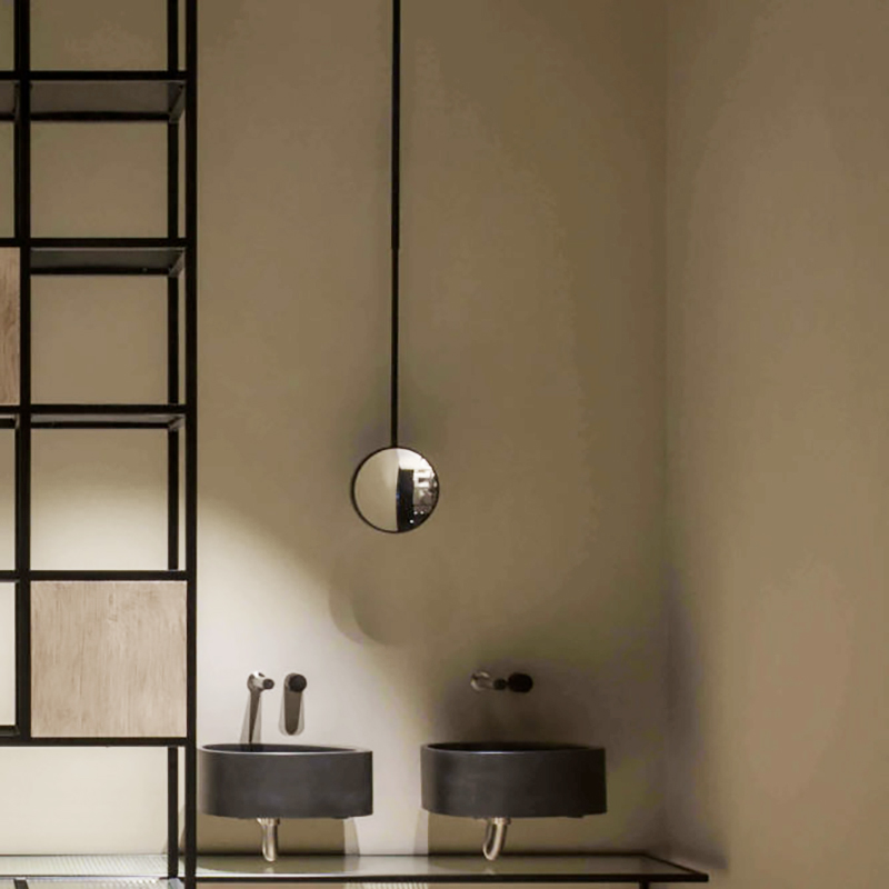 Specchio ingranditore da soffitto in metallo Moab80