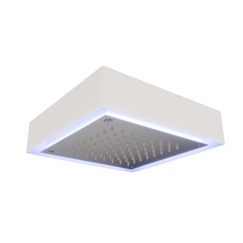 Soffione anticalcare quadrato 200 x 200 mm Inox collection Cristina Rubinetterie