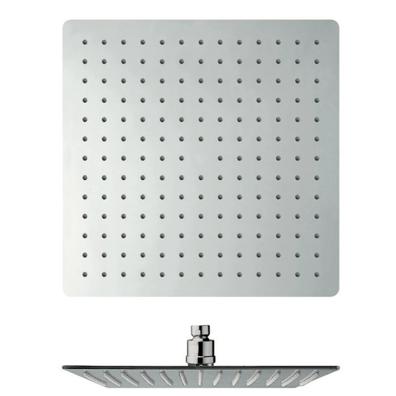 Soffione anticalcare SANDWICH PLUS 300 x 300 mm Inox Collection Cristina Rubinetterie