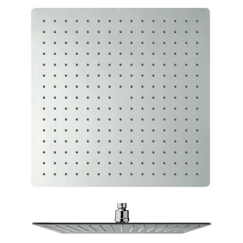 Soffione anticalcare SANDWICH PLUS 400 x 400 mm Inox Collection Cristina Rubinetterie