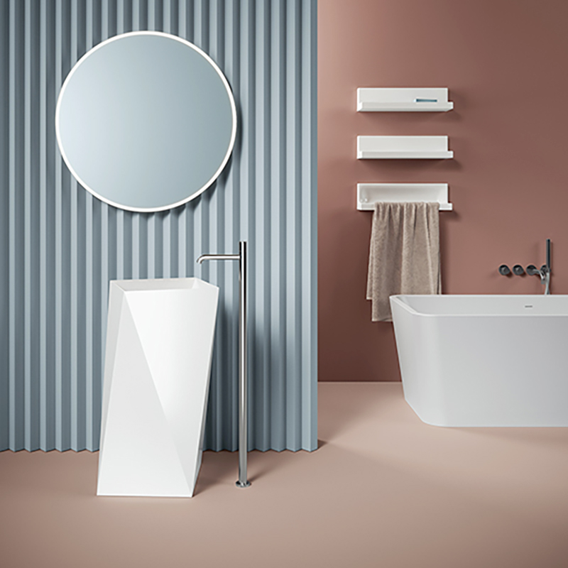Lavabo freestanding in Livingtec Sharp Artceram