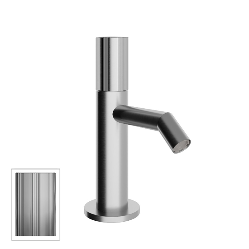 Miscelatore monocomando per bidet con maniglia zigrinata 28mm Treemme