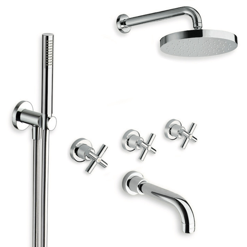 Miscelatore bicomando per vasca a parete Exclusive Cristina rubinetterie