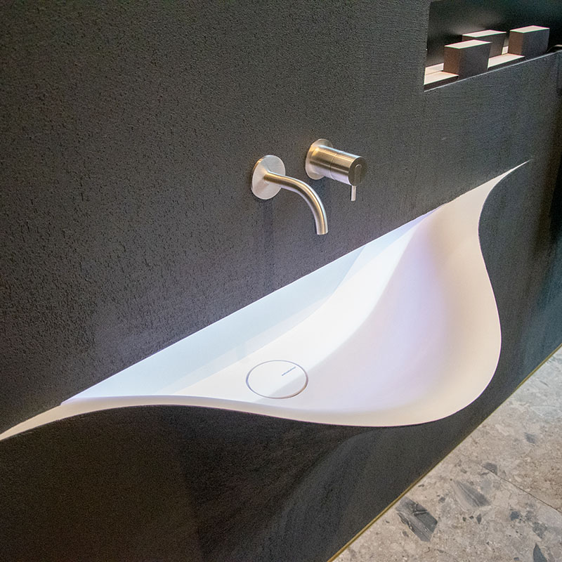 Lavabo da incasso a parete Silenzio antoniolupi