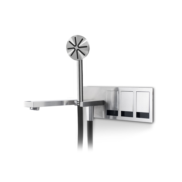 Gruppo vasca-doccia a parete e doccino cornetta Tek by Linki