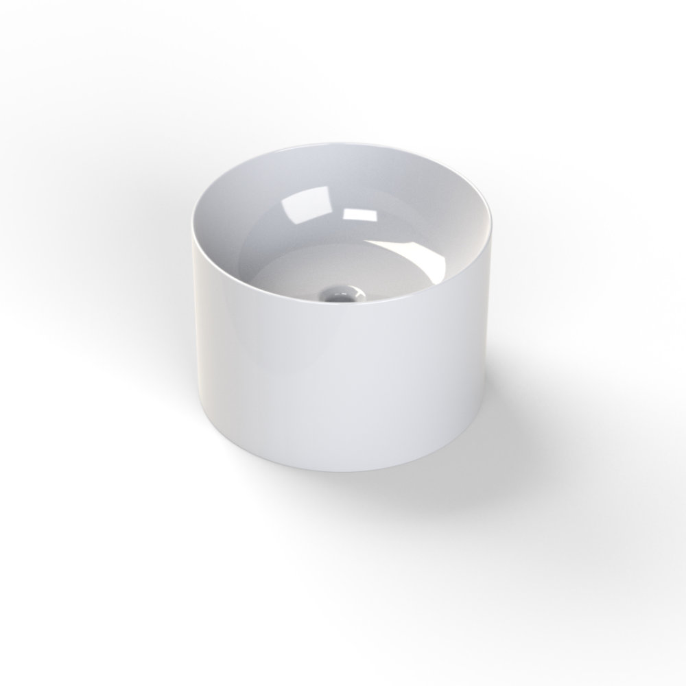 Lavabo da appoggio Poli diametro senza foro rubinetto 44cm AeT Italia