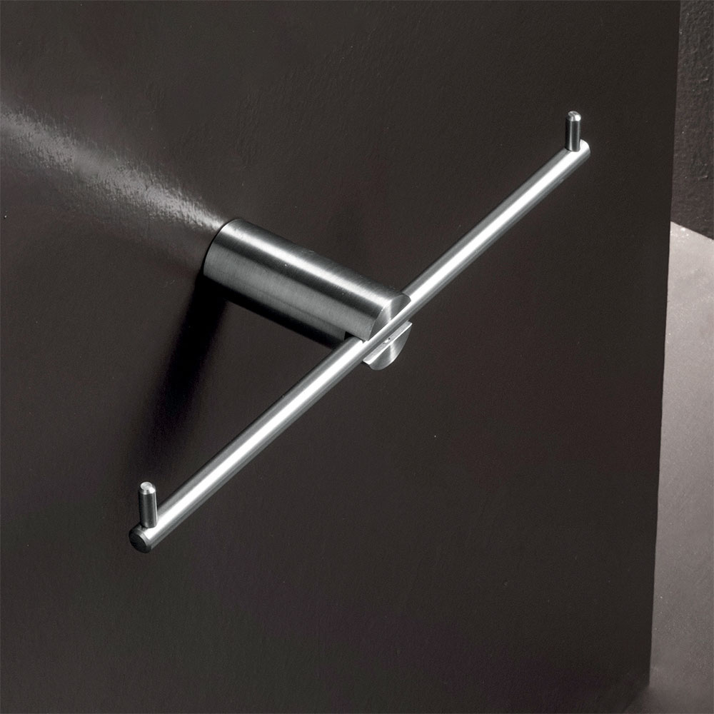 Porta rotolo doppio in acciaio collezione MEDAL by OML