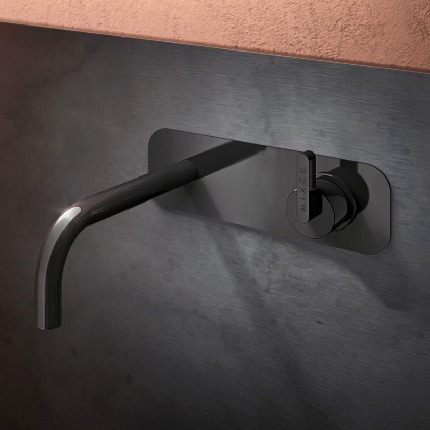 Set miscelatore lavabo a incasso con placca Koè by Geda