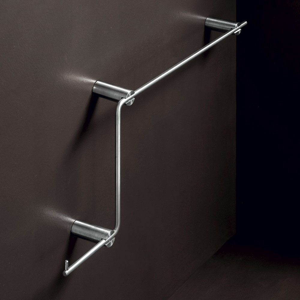 Portasalvietta a S con rotolo collezione MEDAL by OML