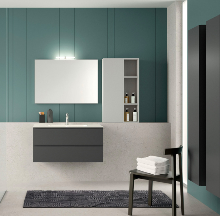Mobile bagno grigio scuro Qubo2 Gruppo Geromin