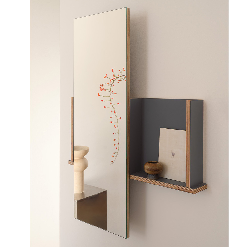 Specchio contenitore rettangolare Theo Ceramica Cielo