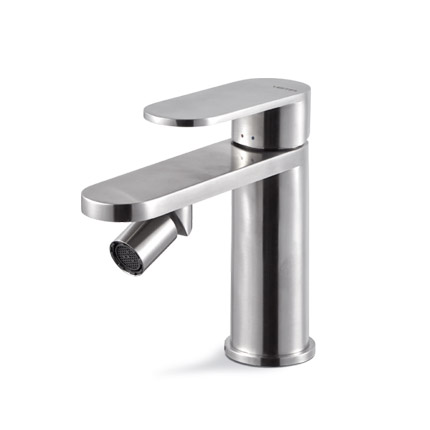 Miscelatore monocomando in acciaio per bidet Ayas by Vema