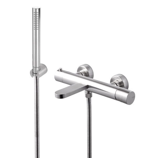 Gruppo vasca esterno completo in acciaio inox Veny Steel by Vema