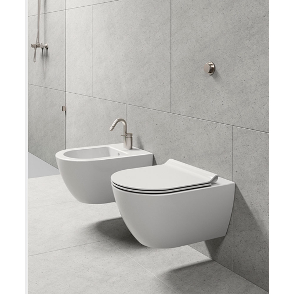 Bidet sospeso bianco lucido Pura GSI