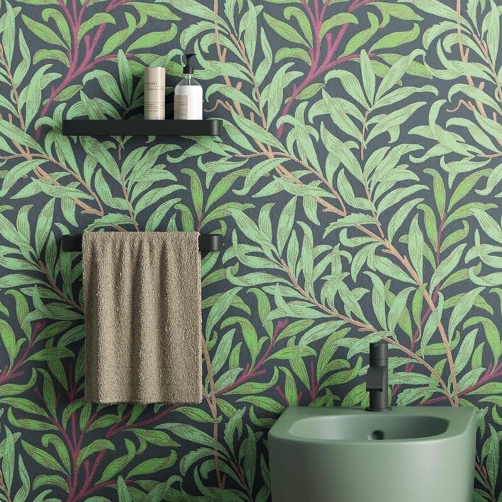 Porta asciugamano nero opaco Curva Nic Design