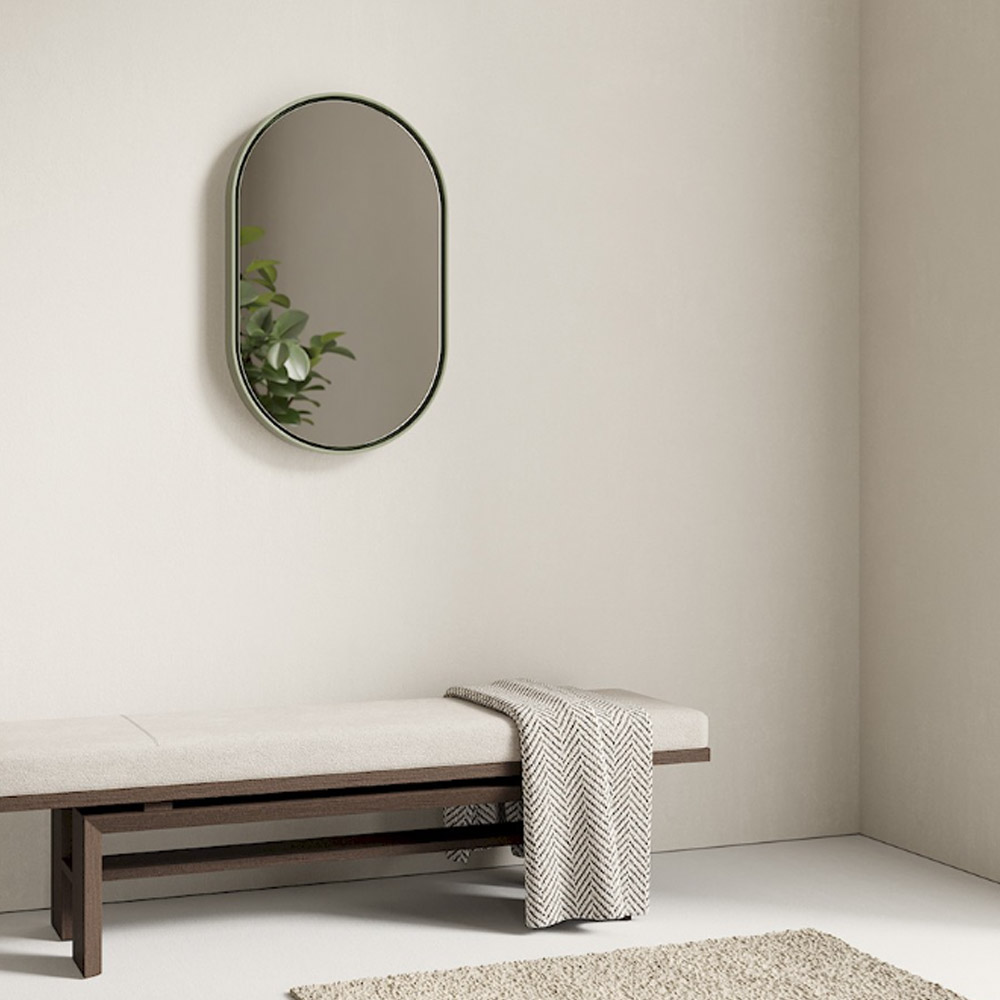 Specchio ovale con luce Led Parentesi Nic Design