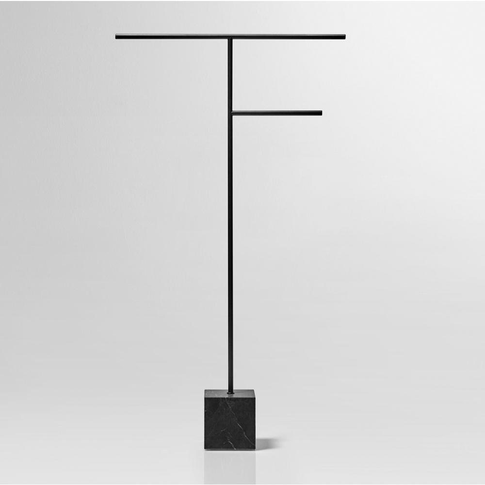 Portasalviette a piantana nero Bivio antoniolupi