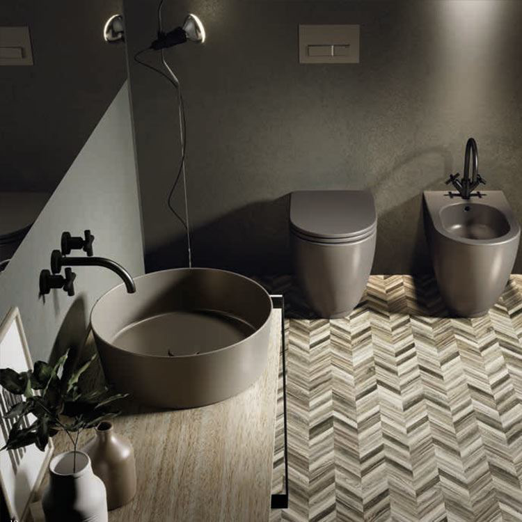 Lavabo da appoggio cenere Happy Hour Slim 07:00 Hatria