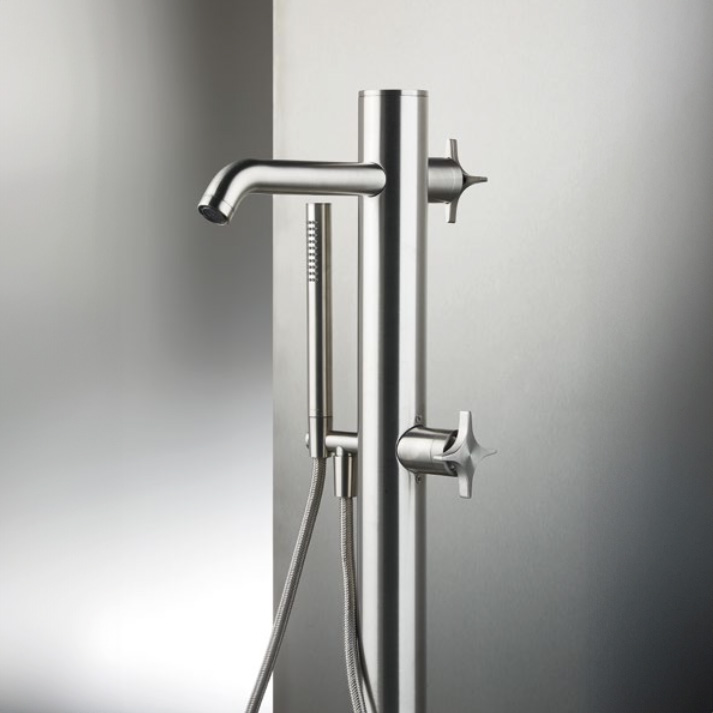 Set miscelatore vasca a pavimento Brezza Neve Rubinetterie