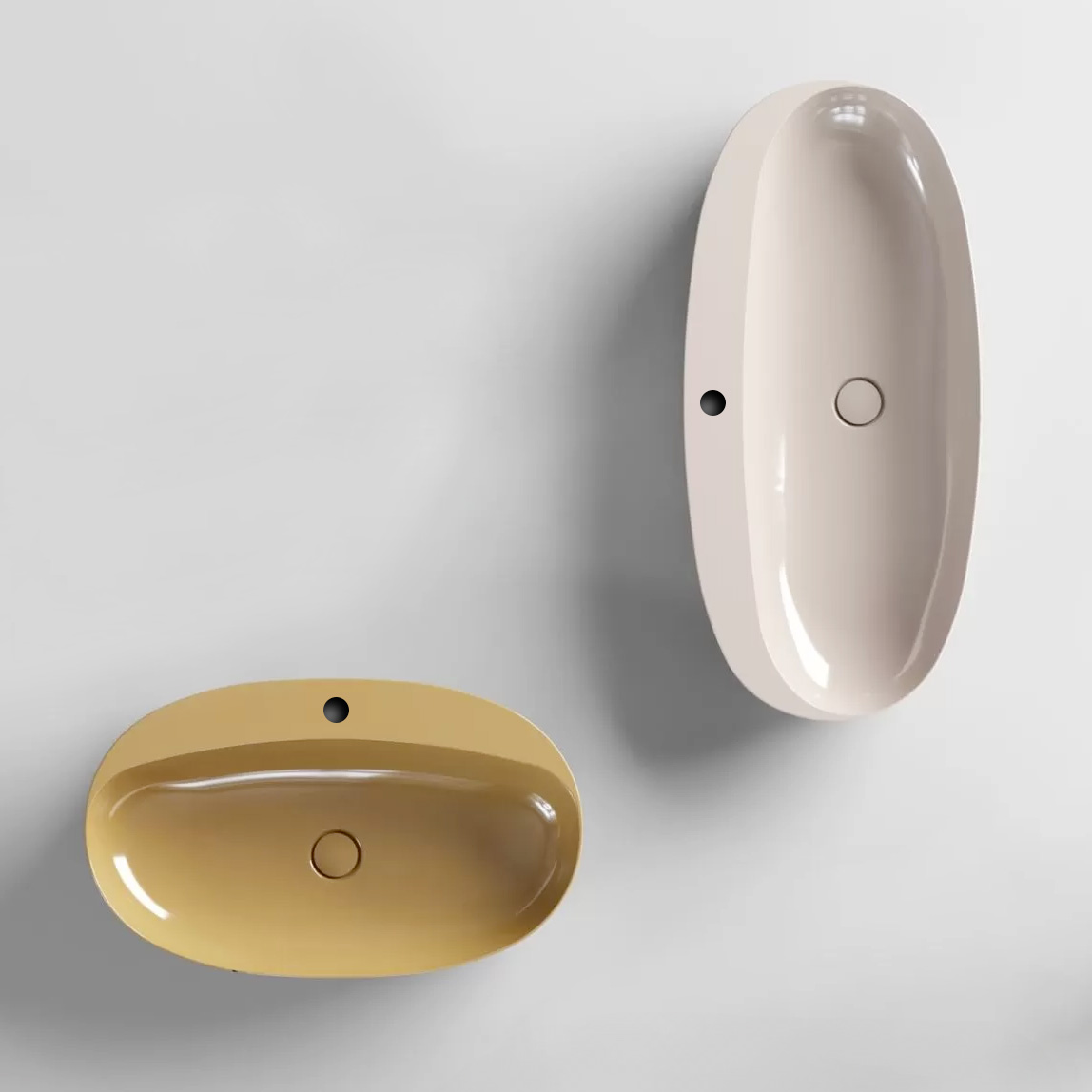 Lavabo in ceramica da appoggio OVALE con foro Elegance Circle by Azzurra Ceramica