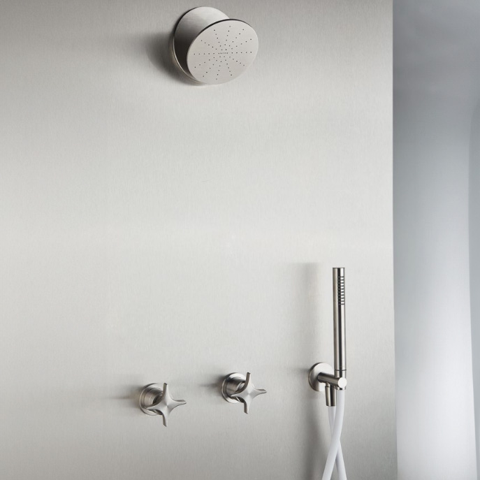 Gruppo doccia in acciaio Brezza Neve Rubinetterie