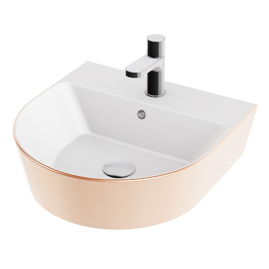 Lavabo sospeso-da appoggio con troppo pieno in ceramica Forma by Azzurra Ceramica