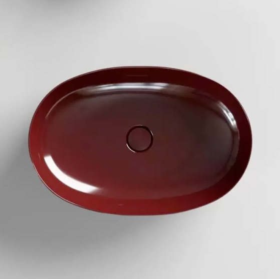 Lavabo in ceramica da appoggio OVALE 60x40cm Elegance Circle by Azzurra Ceramica