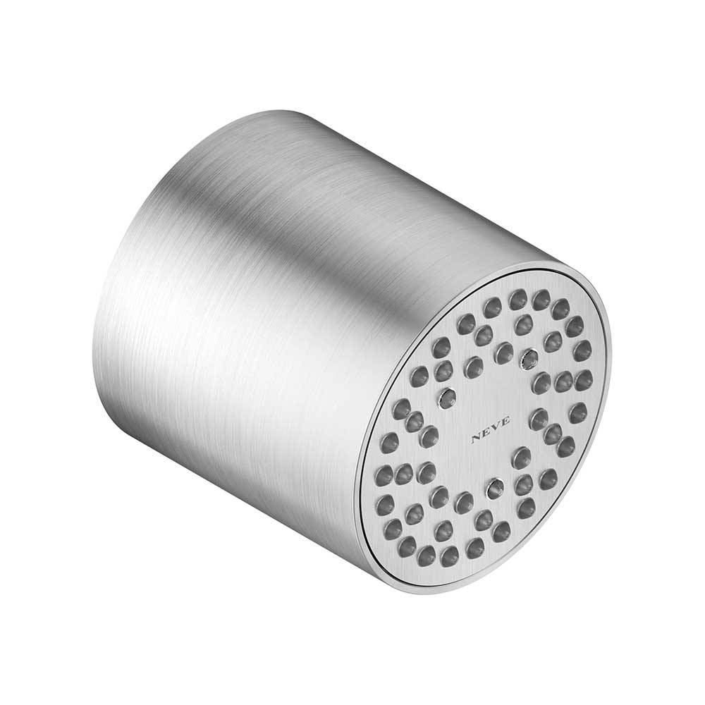 Soffione cilindrico in acciaio Doc Neve Rubinetterie