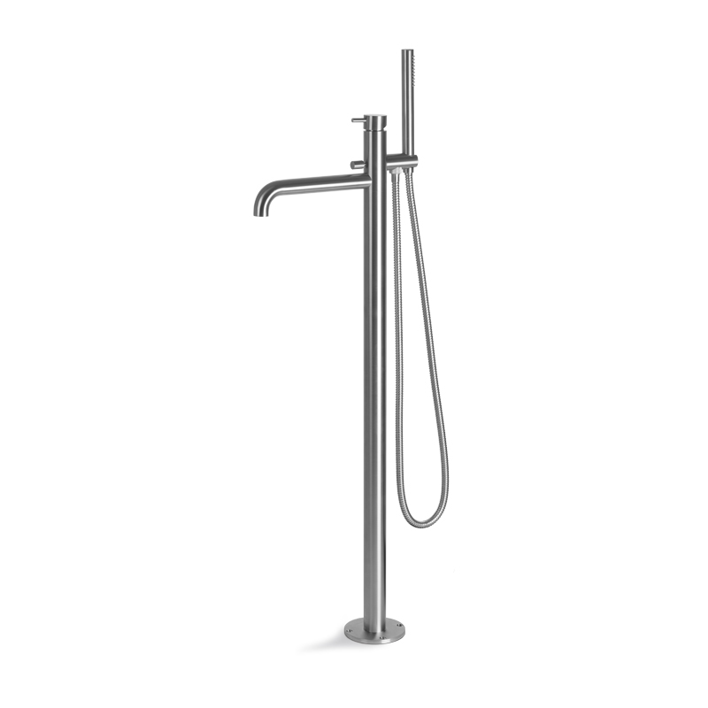 Miscelatore a pavimento per vasca Tiber Steel Vema