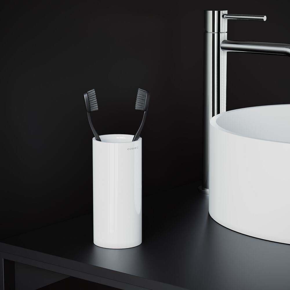 Bicchiere Porta Spazzolini Black & White Cosmic