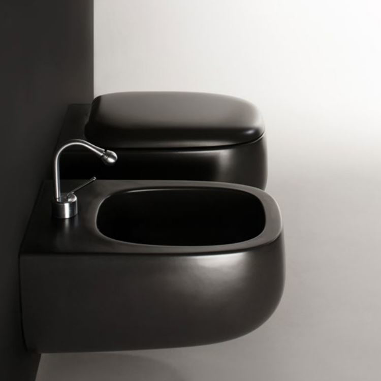 WC nero opaco Valdama Seed