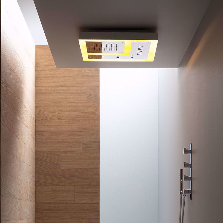 Soffione a soffitto con cromoterapia Modula AquaElite