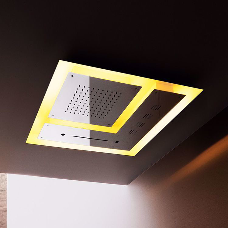 Soffione 4 getti con cromoterapia Modula AquaElite