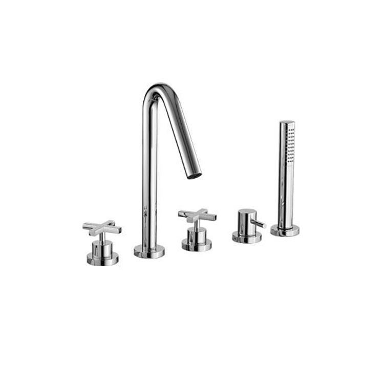 Batteria bordo vasca 5 fori Line Treemme