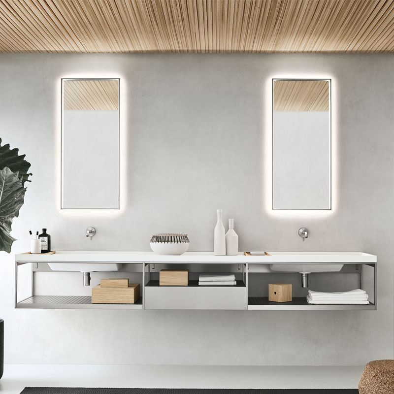 Specchio con Luce LED Ekos Milldue