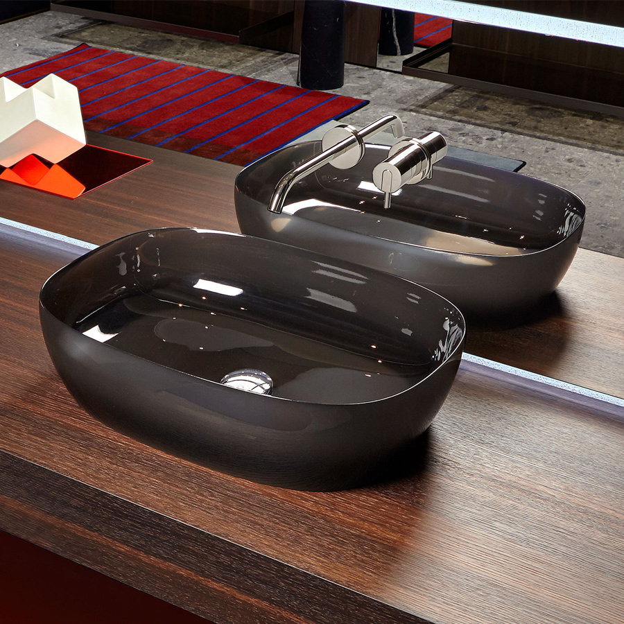 Lavabo in Cristalmood da Appoggio Senso antoniolupi