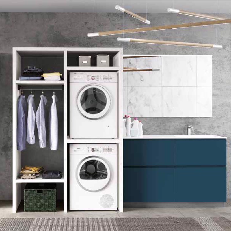 Mobile lavanderia con struttura per lavatrice Laundry 07